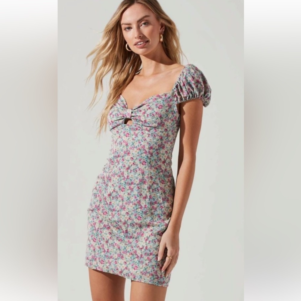 ASTR the Label Cap Sleeve Floral Minidress Brand New